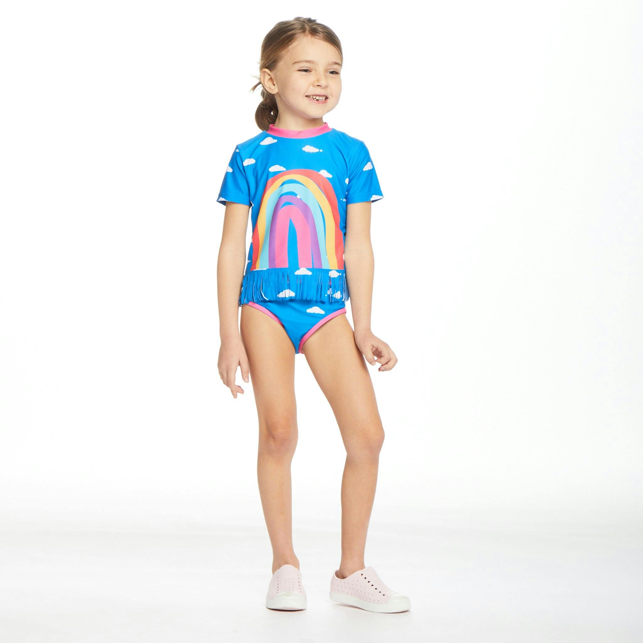 Fringe Rainbow Rashguard Set