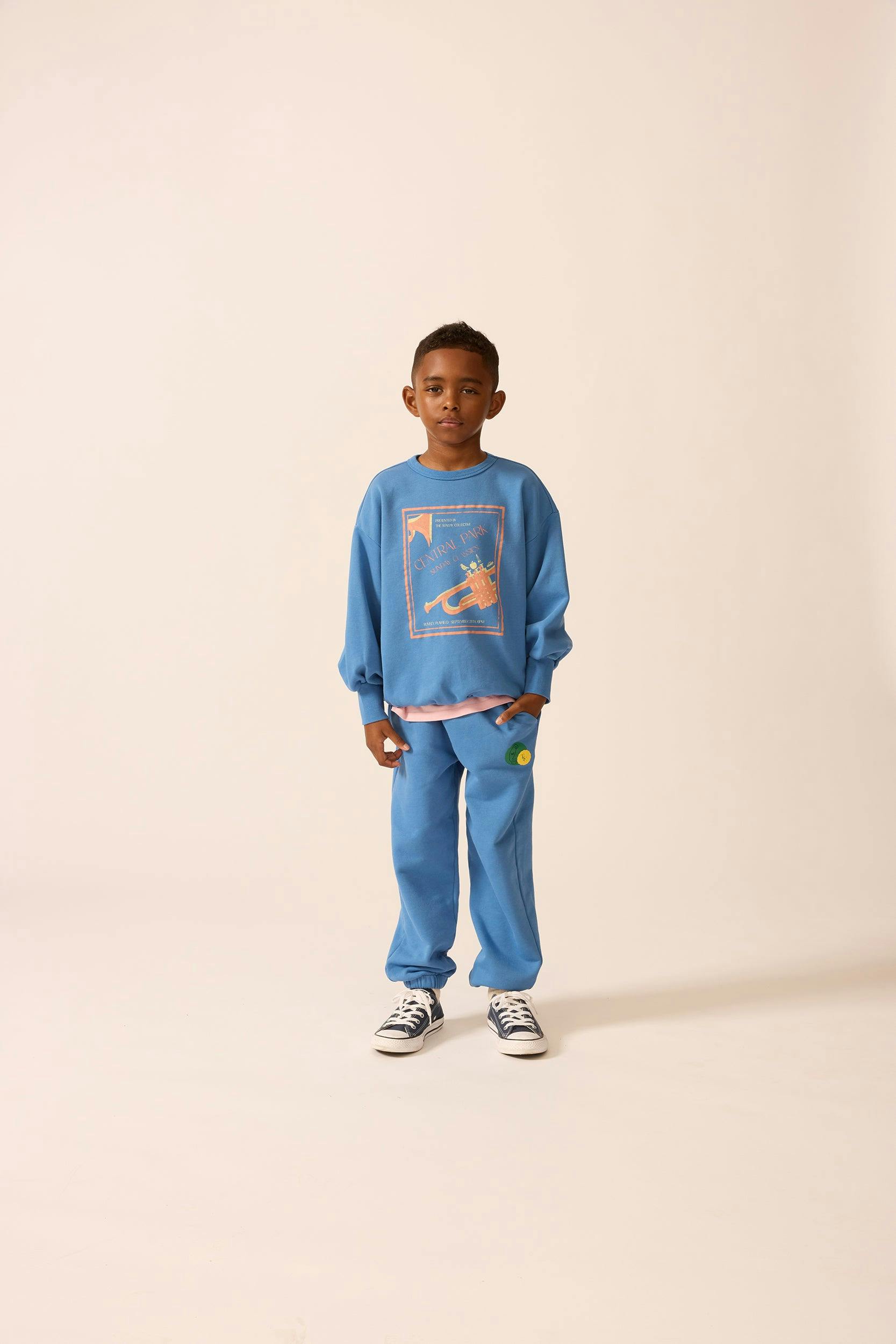 Organic Weekend Sweatshirt in Blue Note