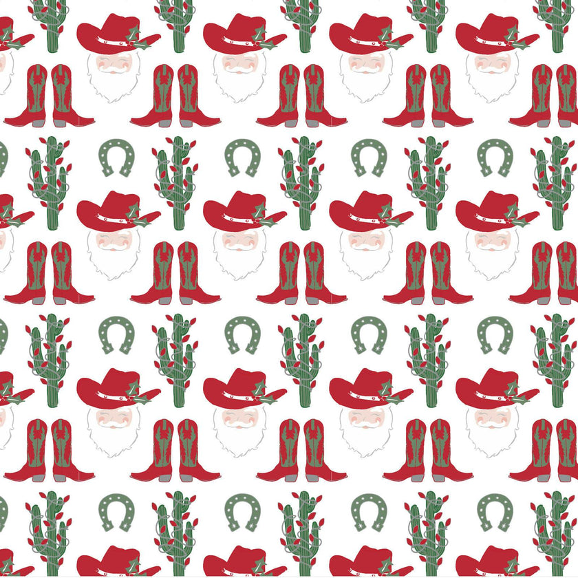 Olive Set Girls' Legging Set Cowboy Christmas