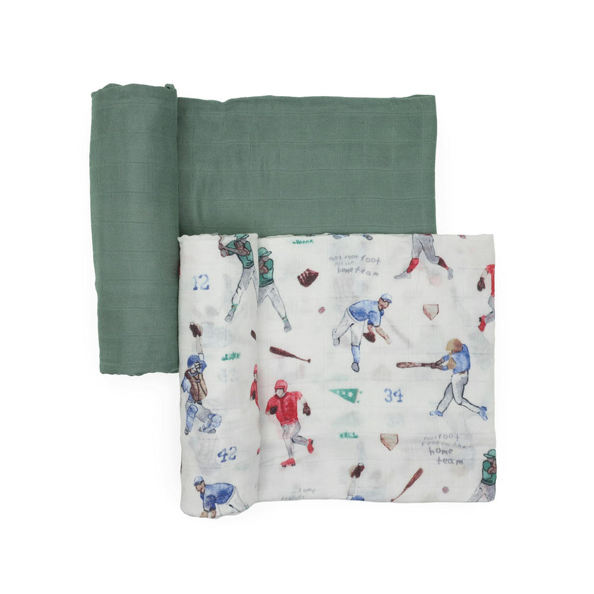 Deluxe Muslin Swaddle Blanket 2 Pack - Home Run 2