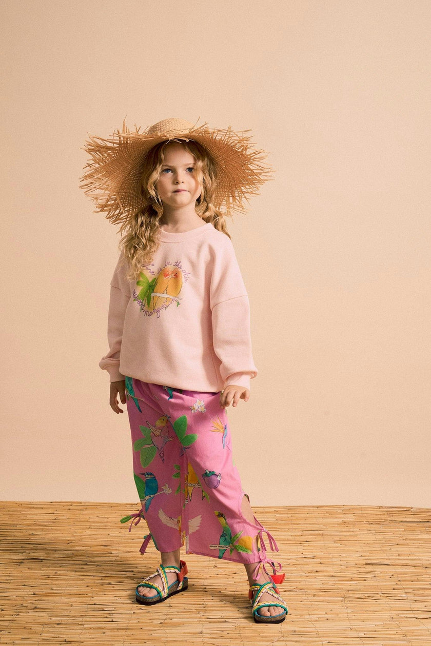 BIRDS SWEATSHIRT BLUSH
