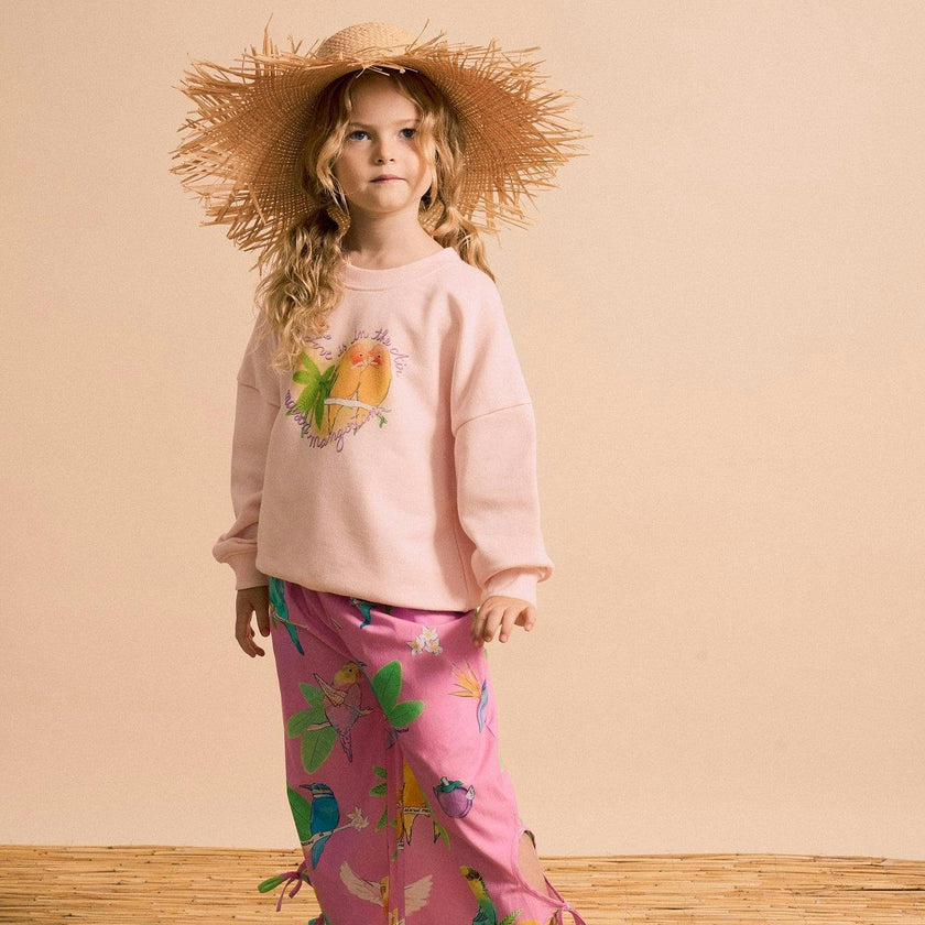 BIRDS PANTS PINK