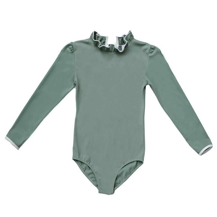 Sofia Surf Suit in Sage Green & Ivory