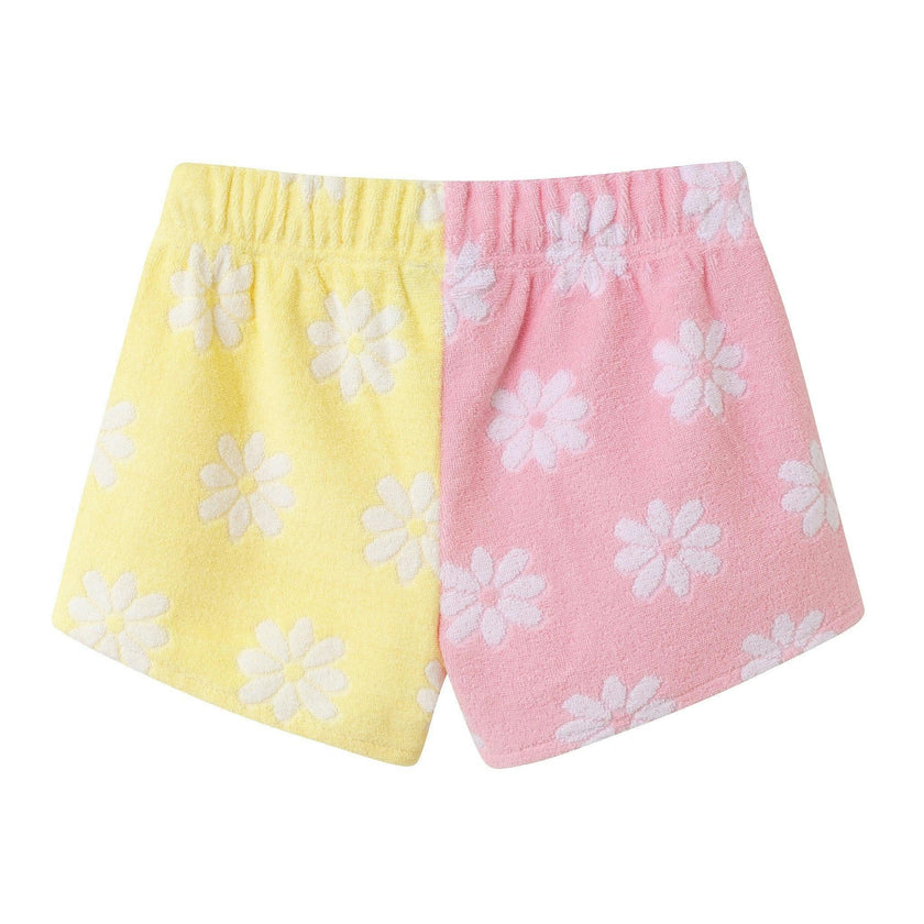 Girls Colorblocked Terry Short | Pink Floral