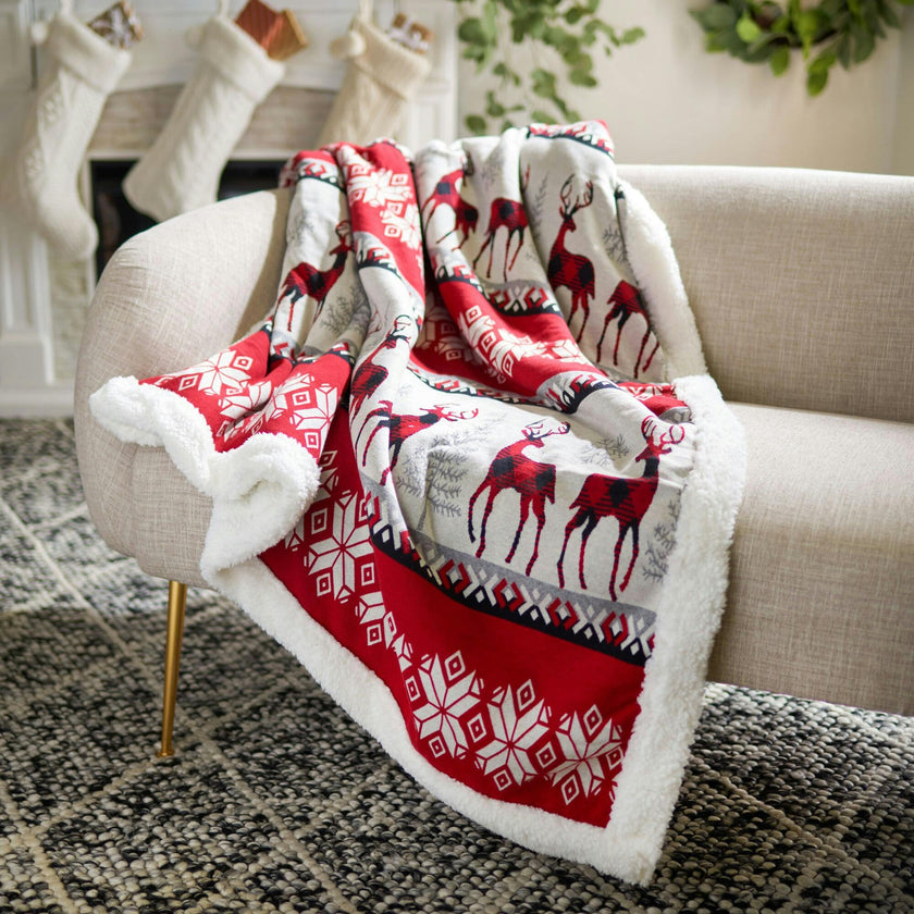 Prancer Sherpa Throw