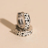 Leopard Chunky Huggie Hoop Earrings