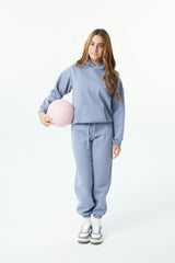 Lea Fall Blue Sky French Terry Oversized Hoodie - Lucky