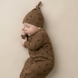 Organic Kimono Infant Sleep Gown - Apple