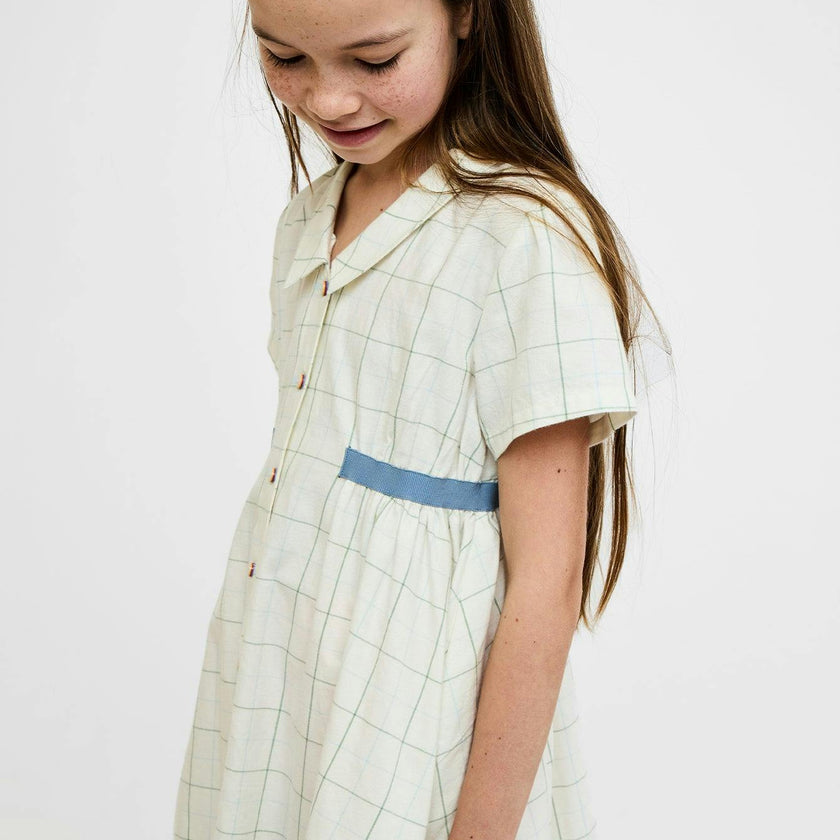 Shirt Dress, Seafoam Plaid
