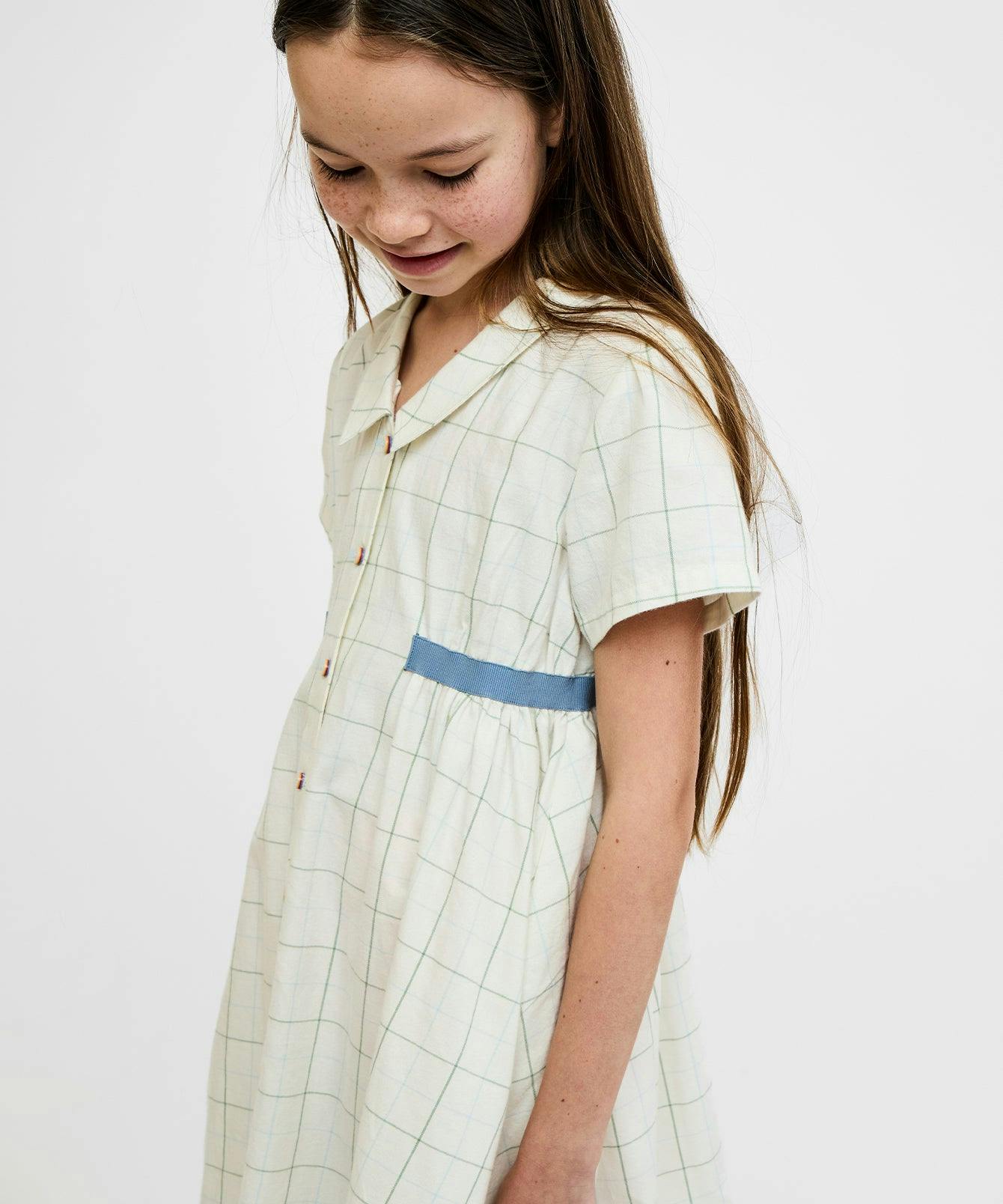 Shirt Dress, Seafoam Plaid