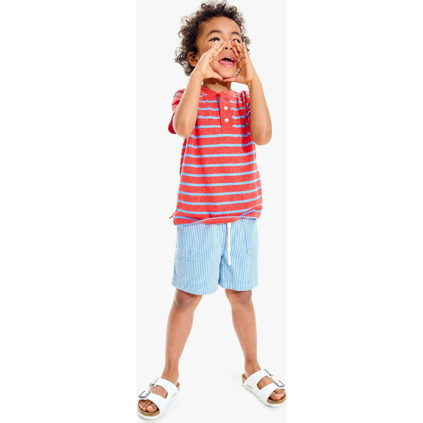 Kids stretch chino short in boardwalk stripe