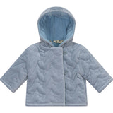 Quilted Velour Jacket Blue