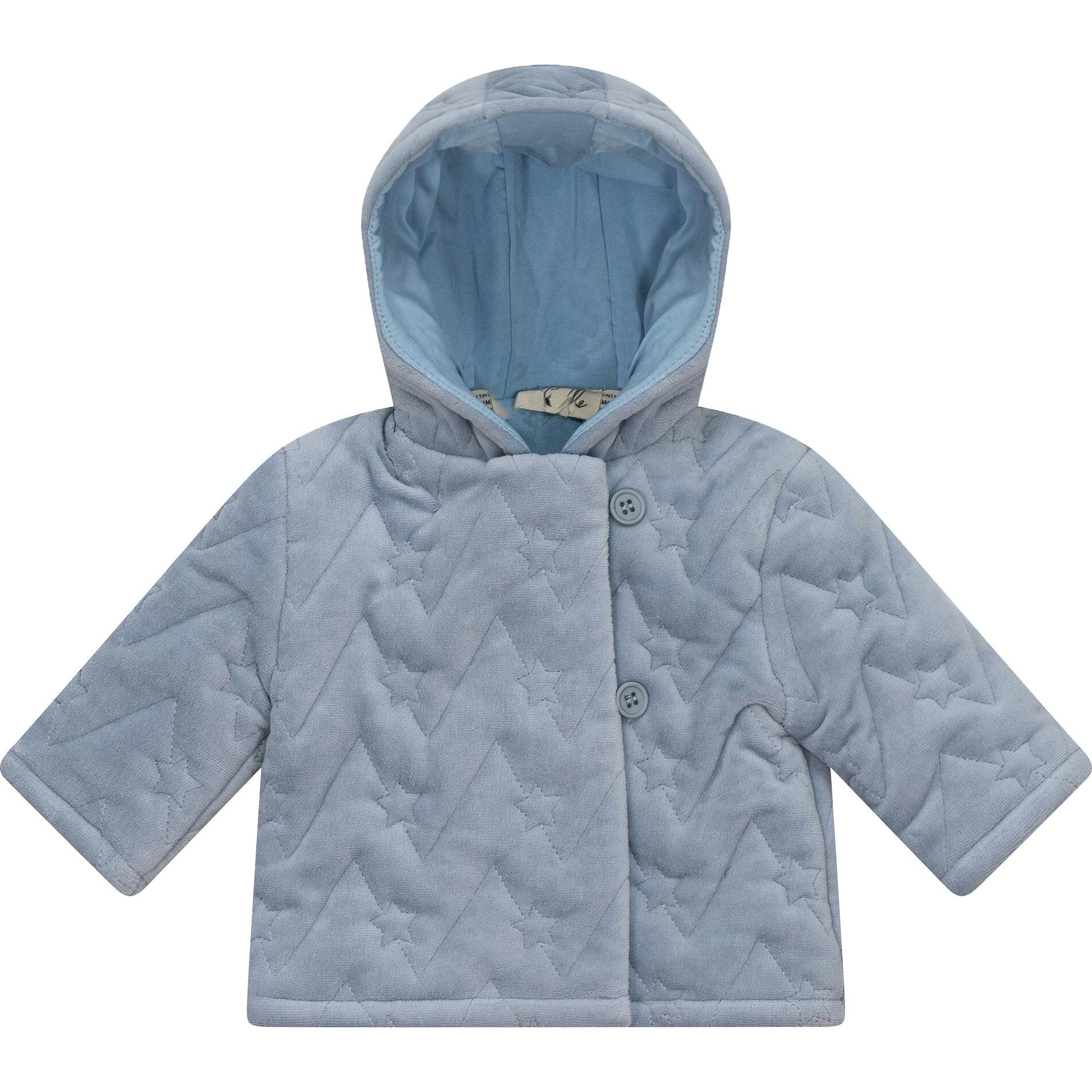 Quilted Velour Jacket Blue