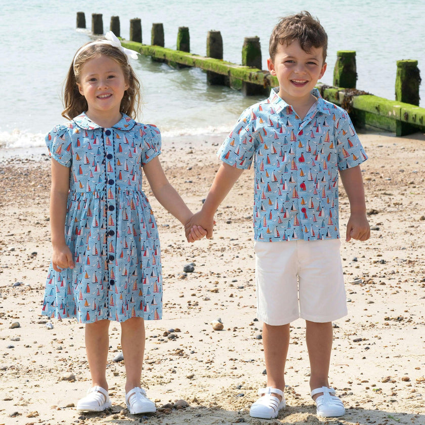 Sailboat Button Front Dress
