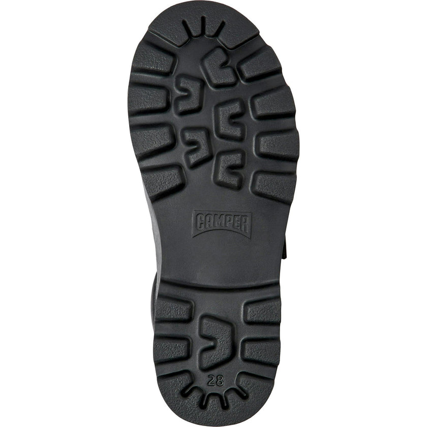 Brutus Velcro Strap Leather Sneakers, Black