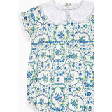Nicky Hilton x La Coqueta Blue Bow Floral Lily-Grace Baby Girl Romper