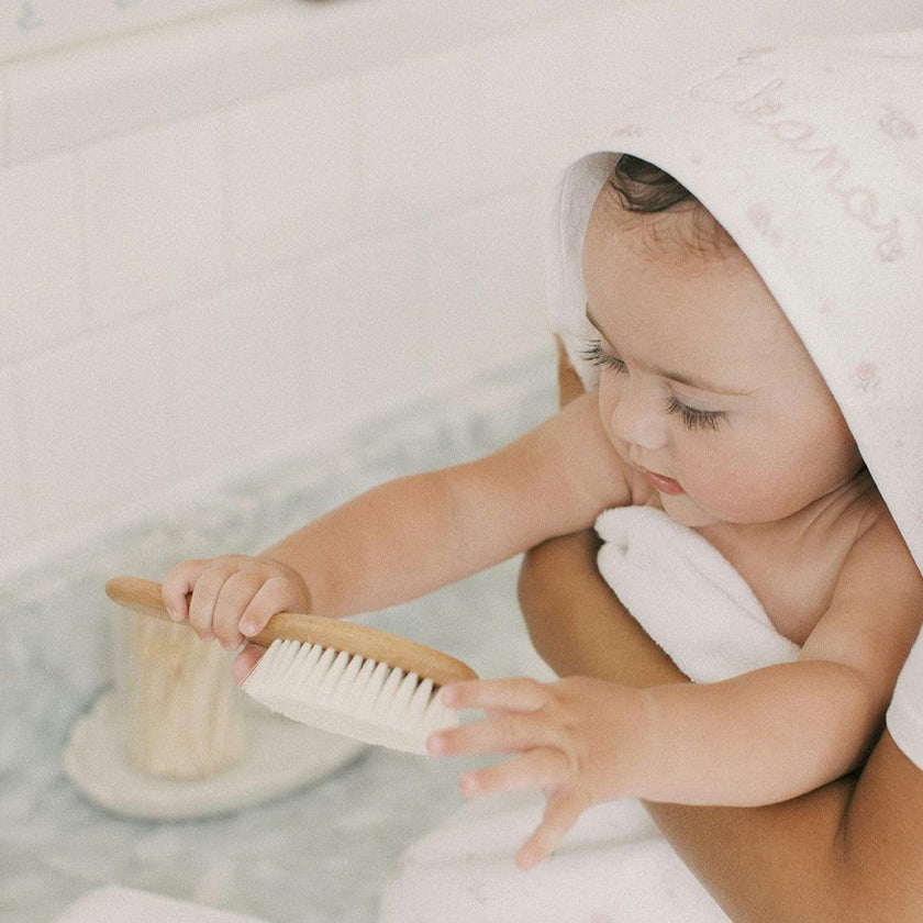Ditsy Floral Baby Hooded Towel - Pink