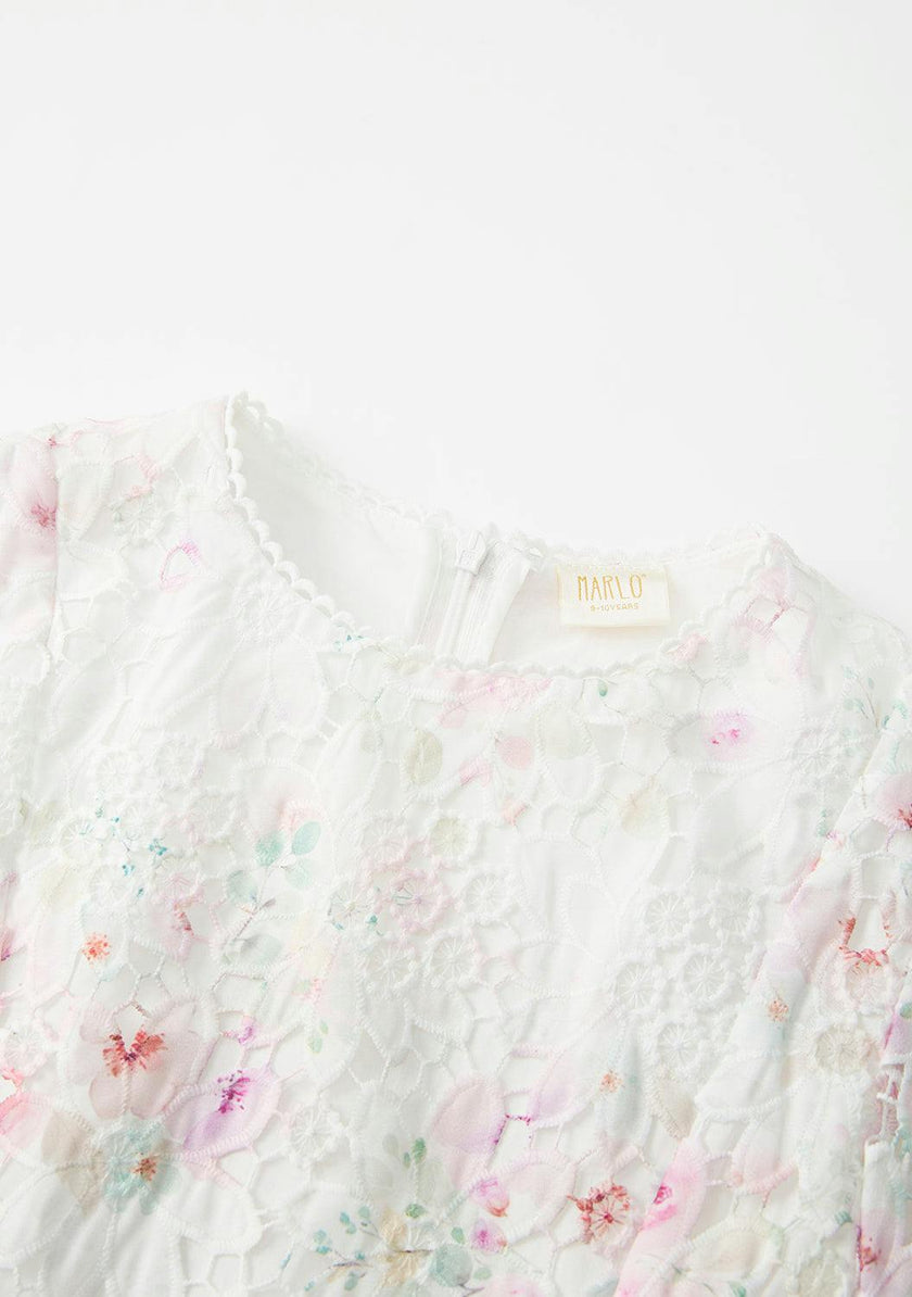 Belle Embroidered Mini Dress