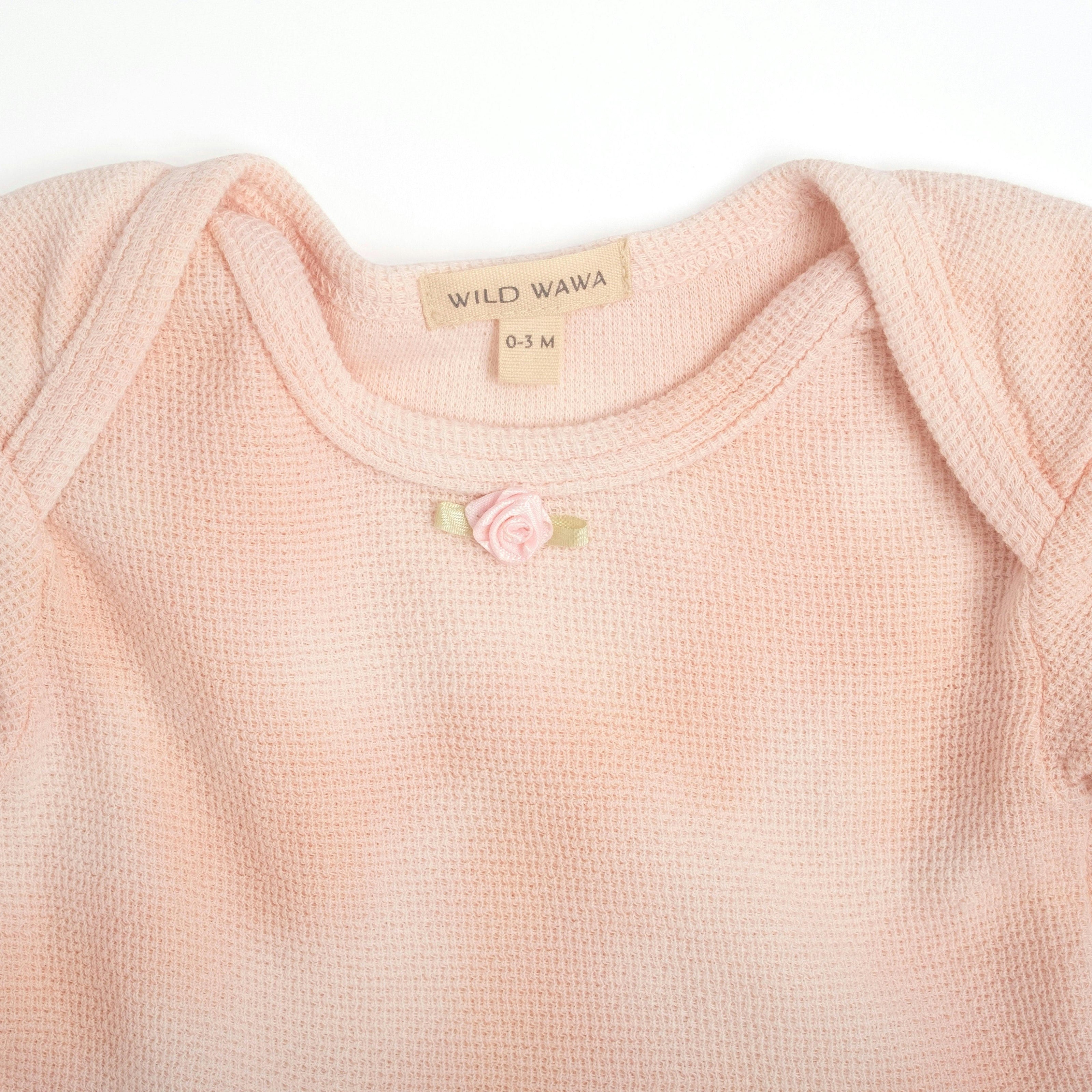 Tie-dye Onesie in Baby Pink