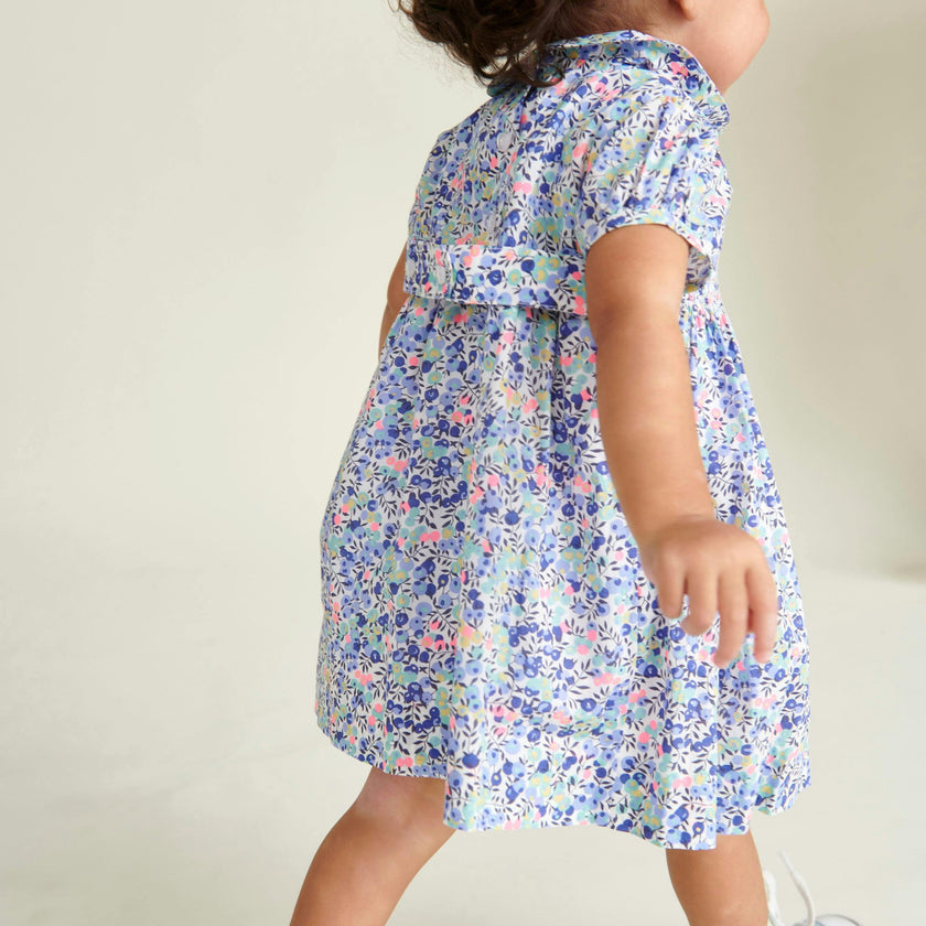 Made With Liberty Fabric Smocked Baby Dress Klee