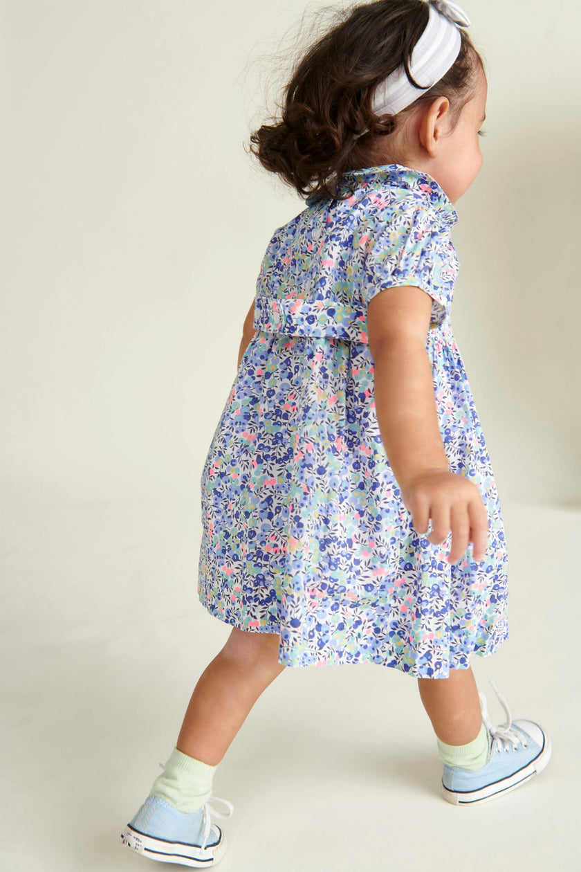 Made With Liberty Fabric Smocked Baby Dress Klee