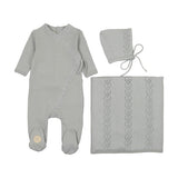 Knit Twist Layette Set Rose Smoke