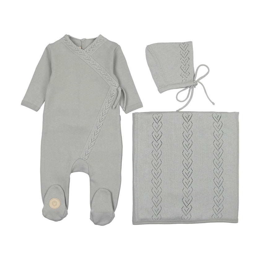 Knit Twist Layette Set Rose Smoke