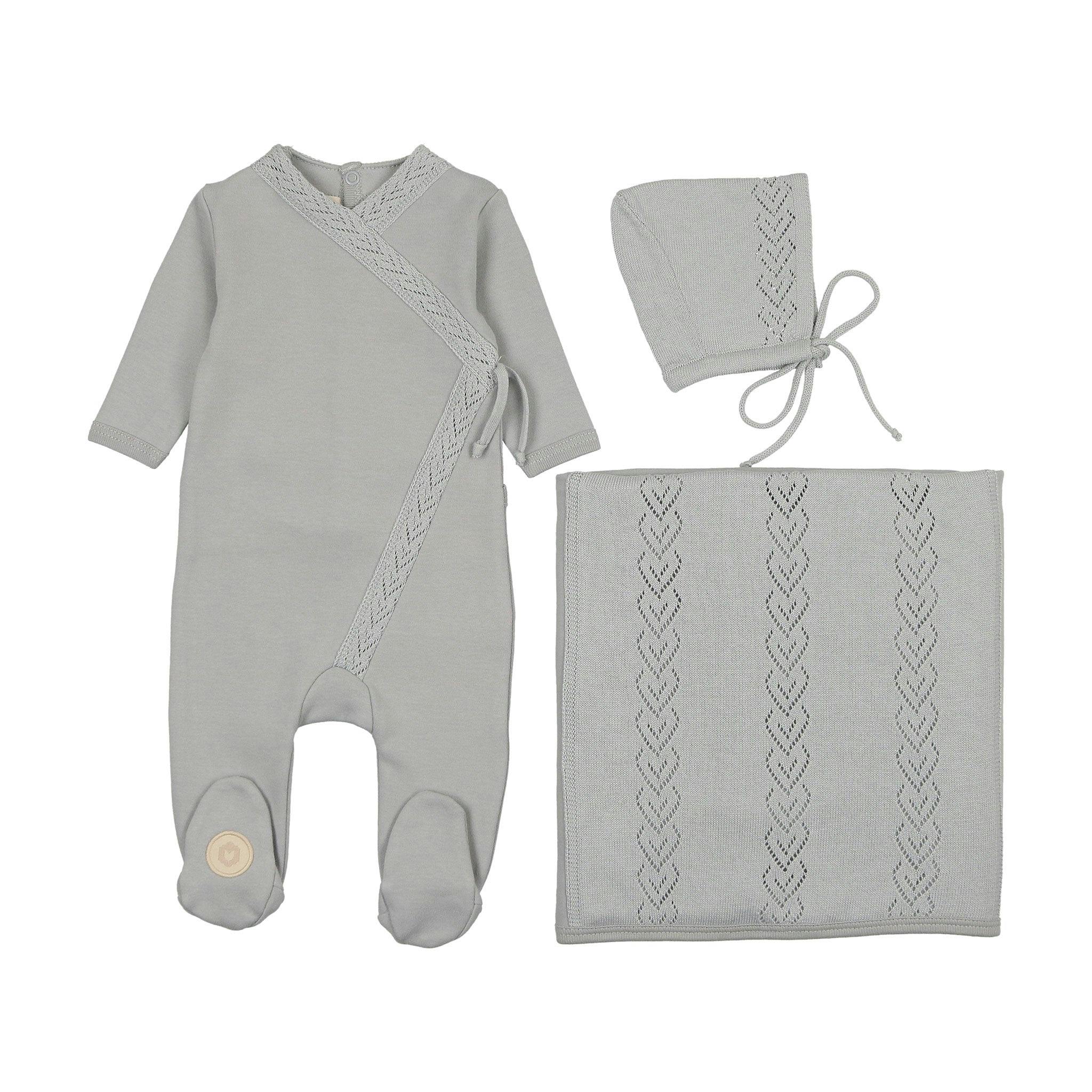 Knit Twist Layette Set Rose Smoke