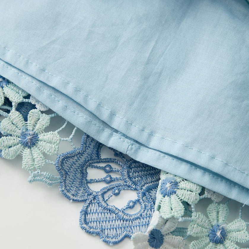 Jade Frill Embroidered Mini Skirt