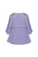 Lilac Poppy Sweatshirt Tutu Dress