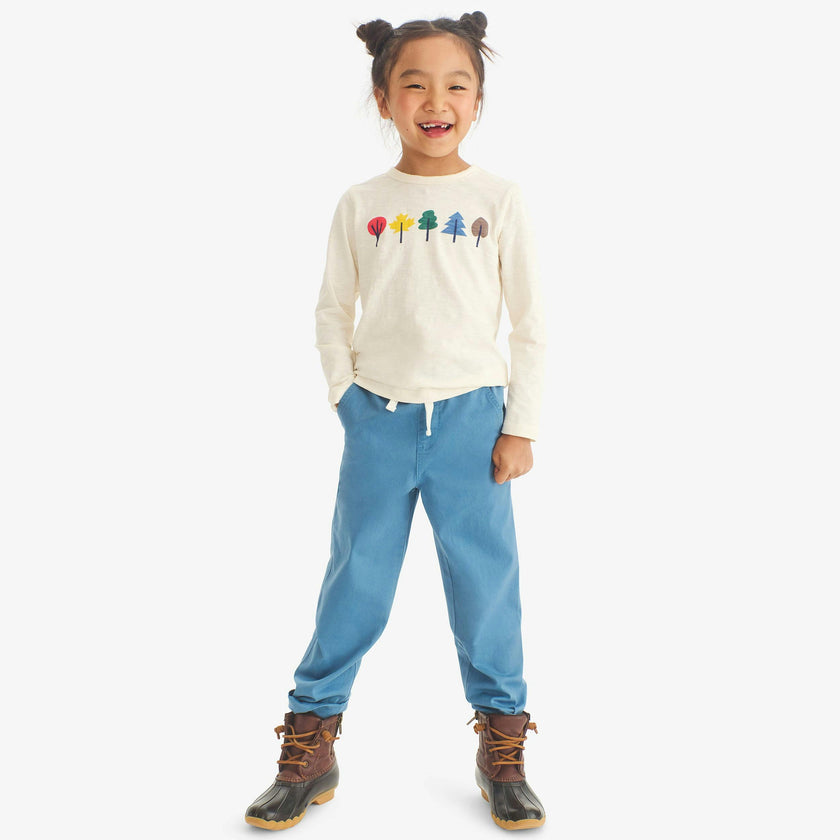 Kids stretch chino drawstring pant