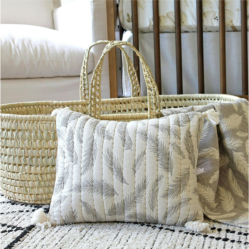 Jacquard Pillow Grey Feather