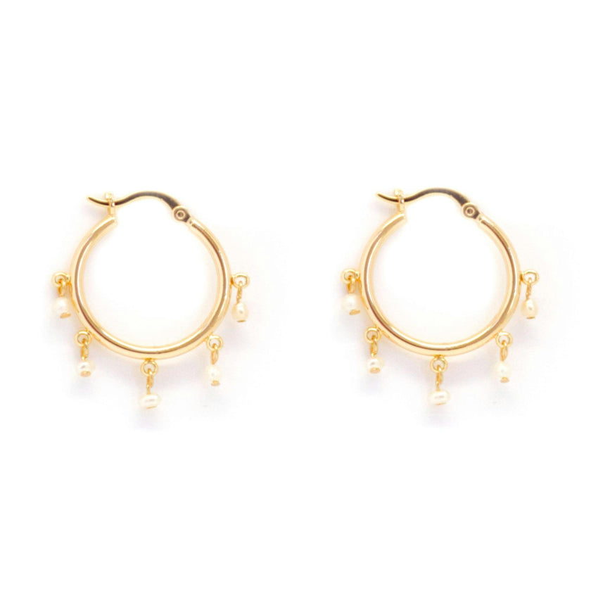 Malibu Mini Hoops  ~ Salty Shells