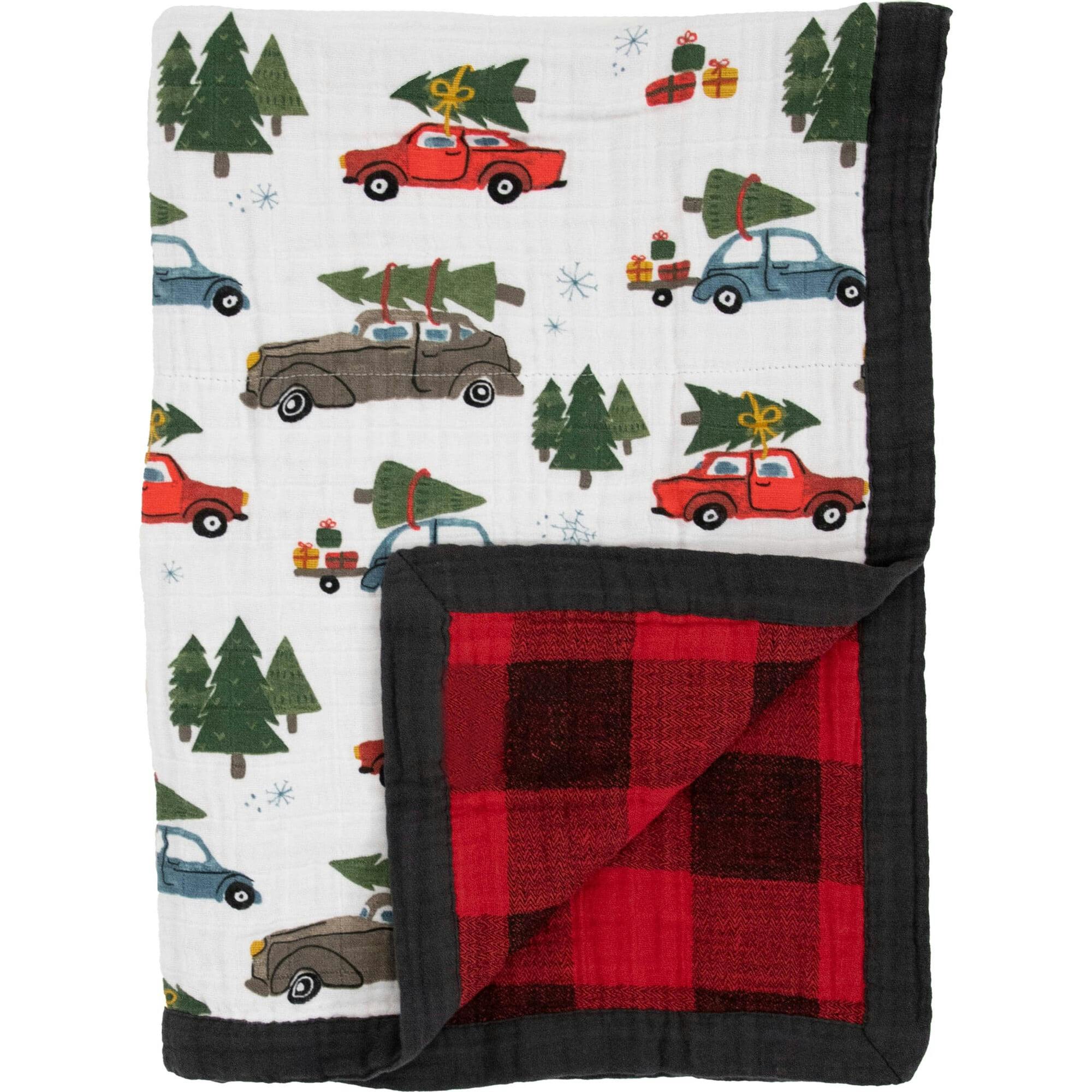 Cotton Muslin Baby Quilt - Holiday Haul