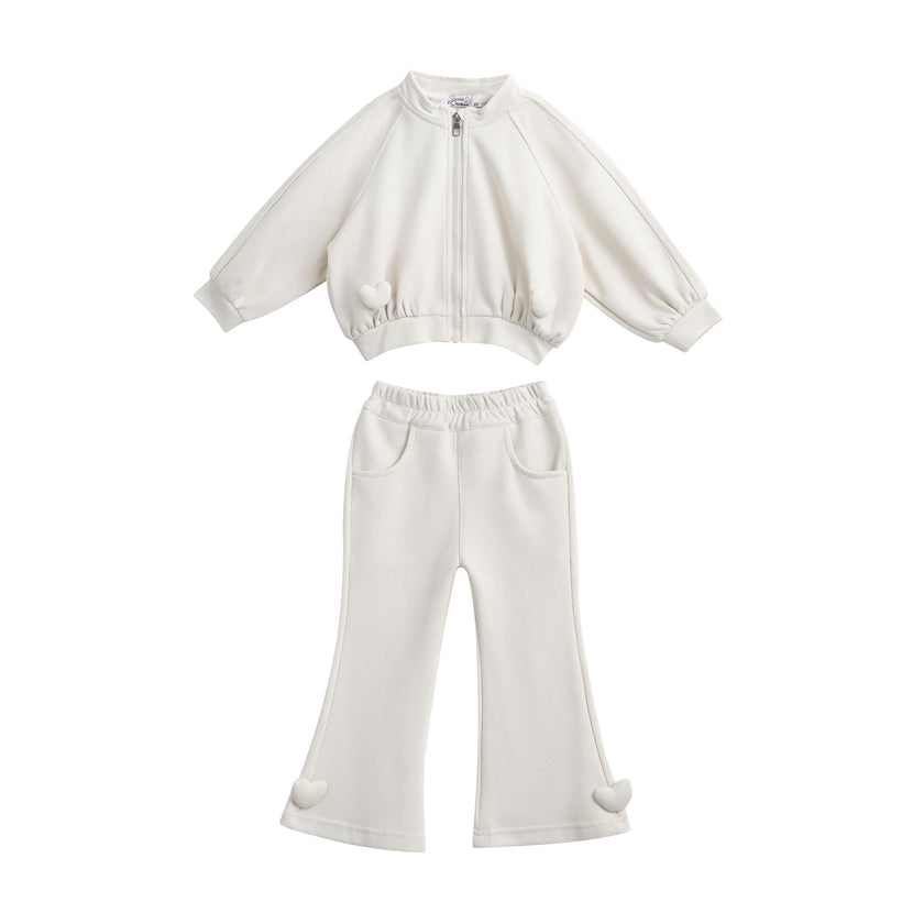 Light Beige Pom-Pom Pants Set