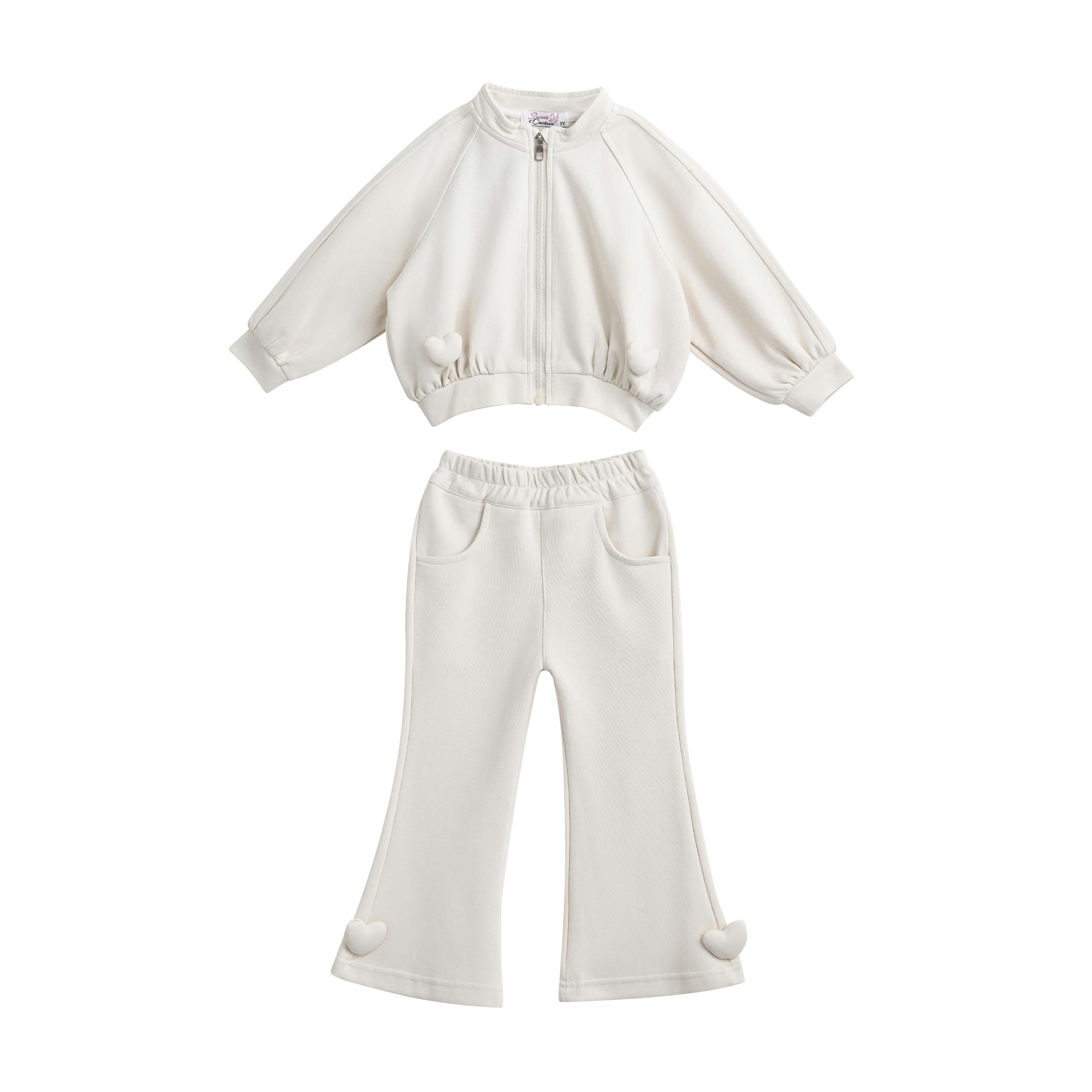 Light Beige Pom-Pom Pants Set