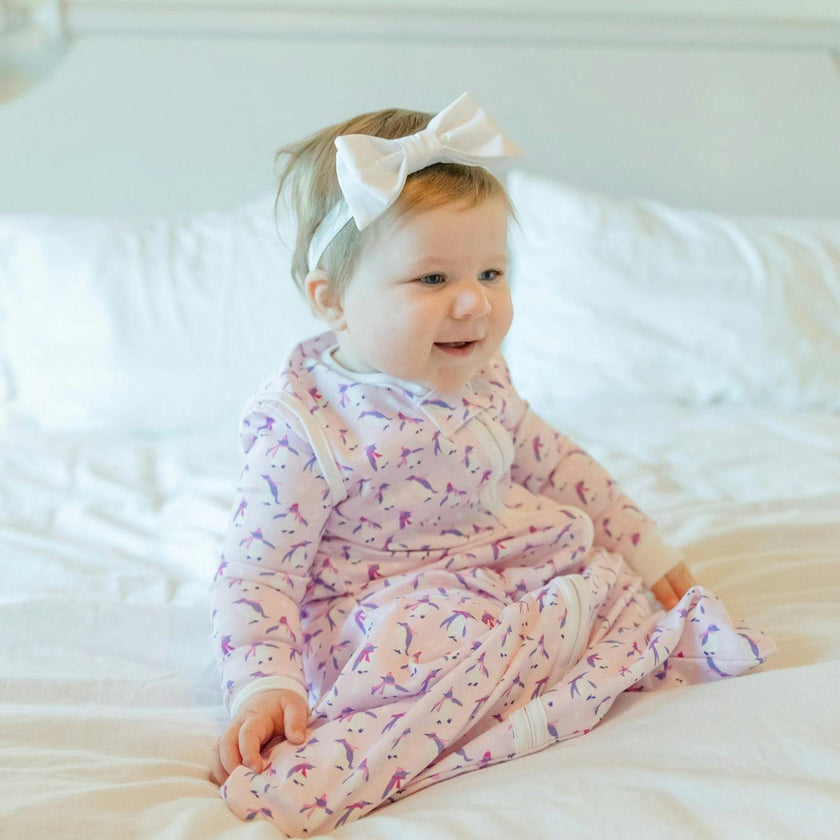 Wearable Girls' Blanket Penguin Party Pink