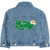 Lucky Rainbow Patch St. Patrick's Day Denim Jacket