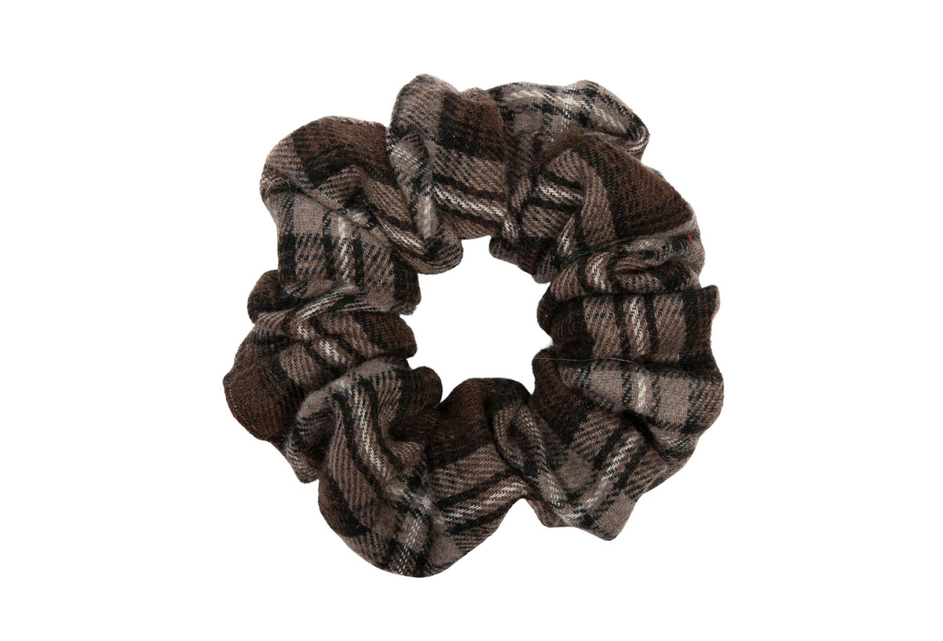 Winter Check Scrunchie
