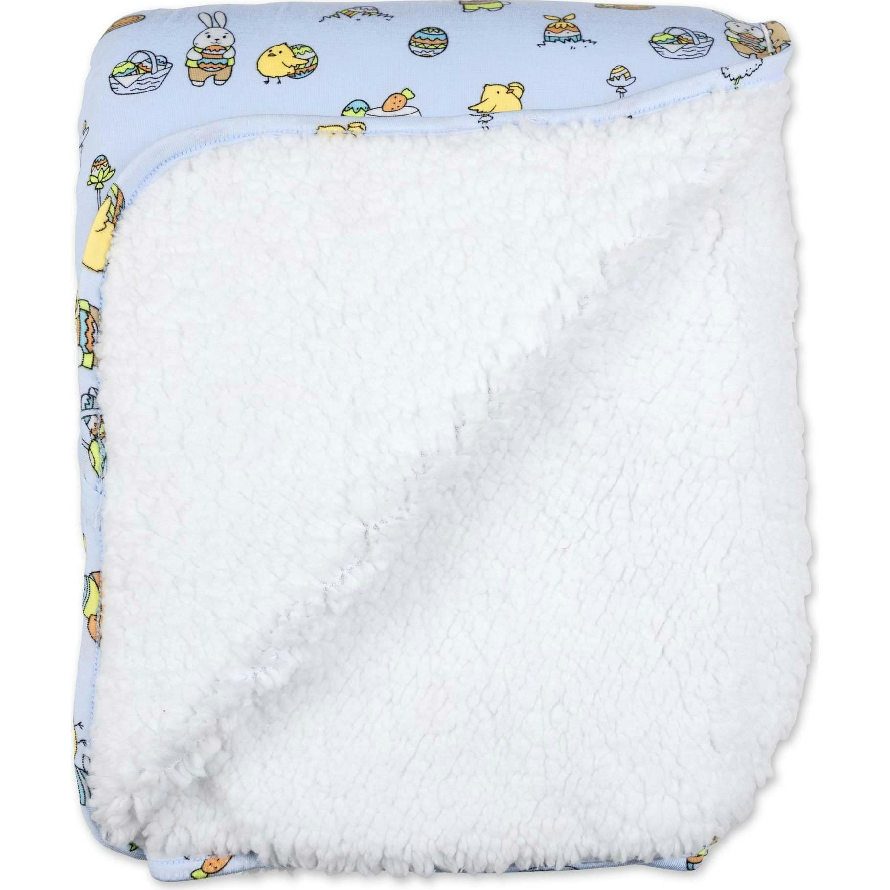 Easter Blue Bamboo Sherpa Blanket