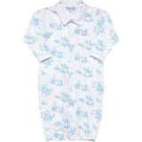 Blue Toile Baby Converter Gown