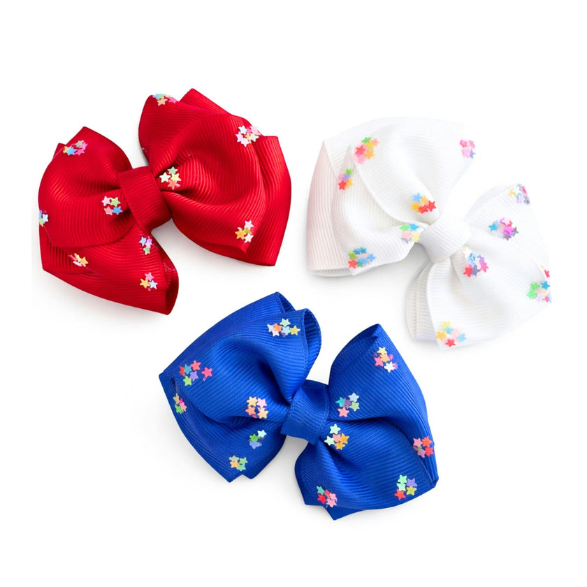Firecracker Summer Hair Bow Set