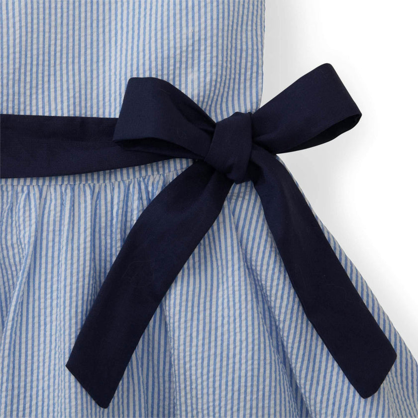 Organic Peter Pan Collar Seersucker Dress