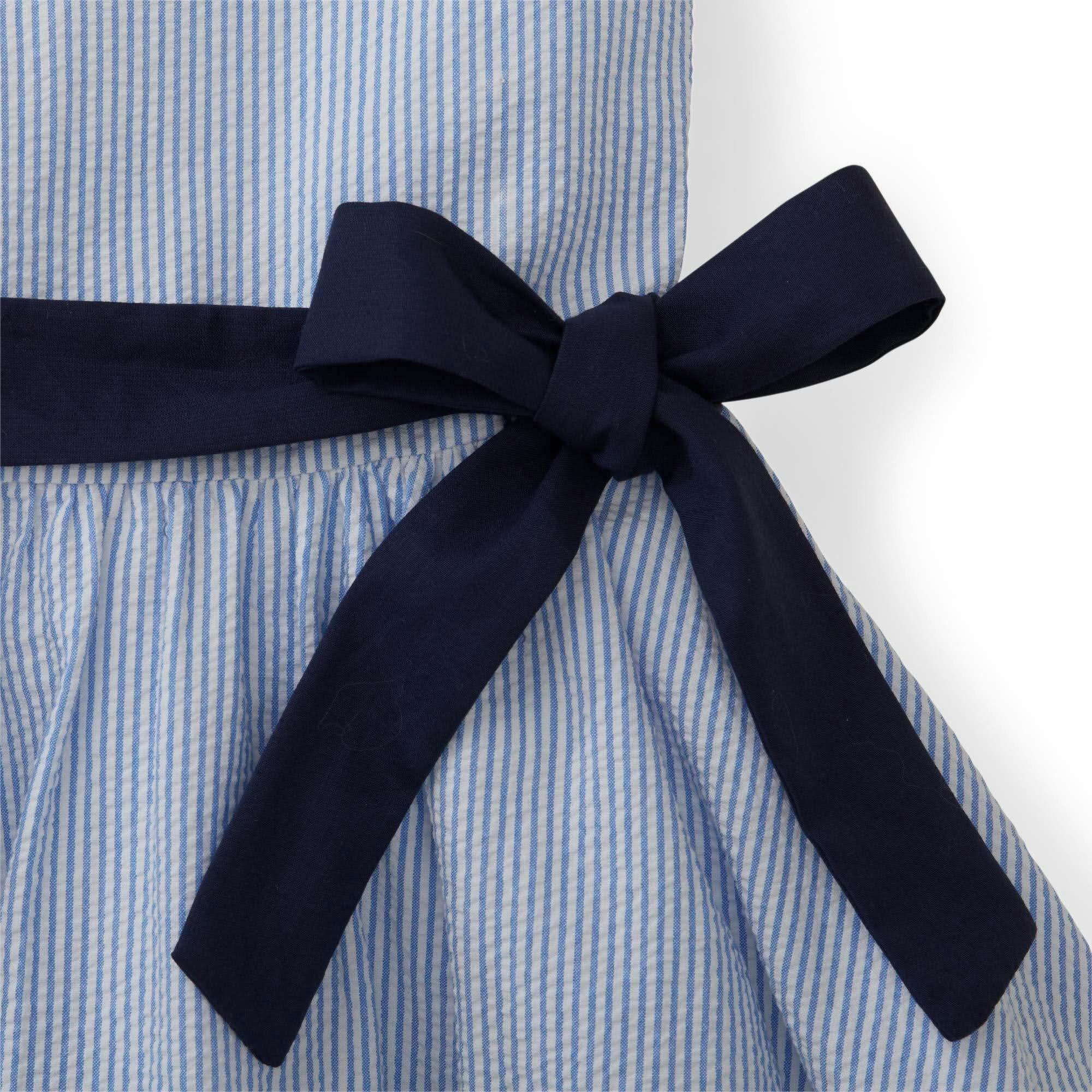 Organic Peter Pan Collar Seersucker Dress
