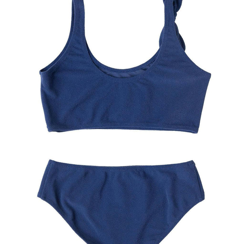 Victoria Towelling Bikini in Spaceblue