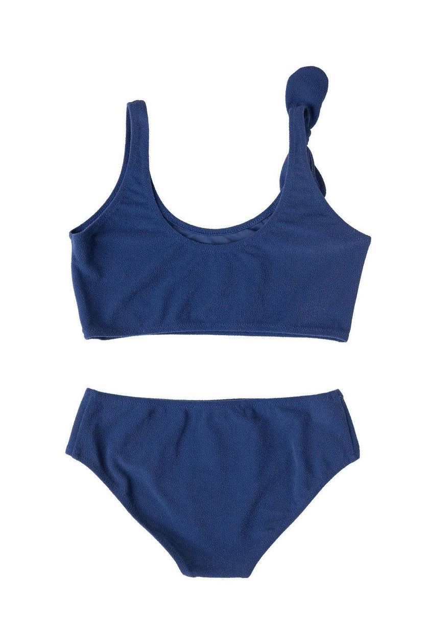 Victoria Towelling Bikini in Spaceblue