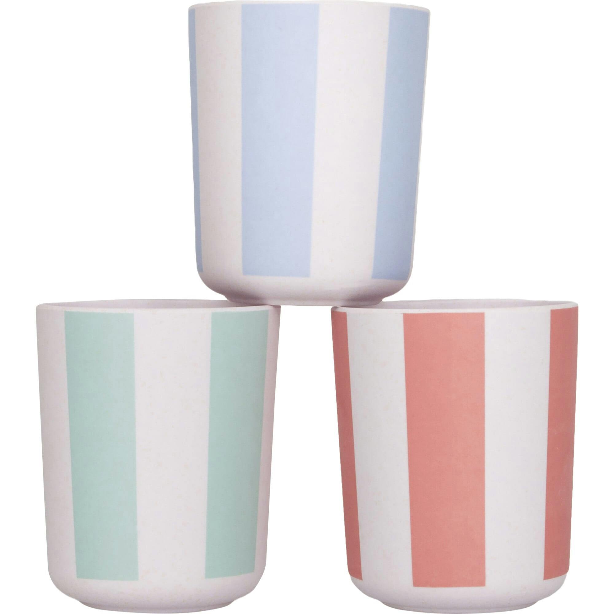 Stripy Reusable Bamboo Cups