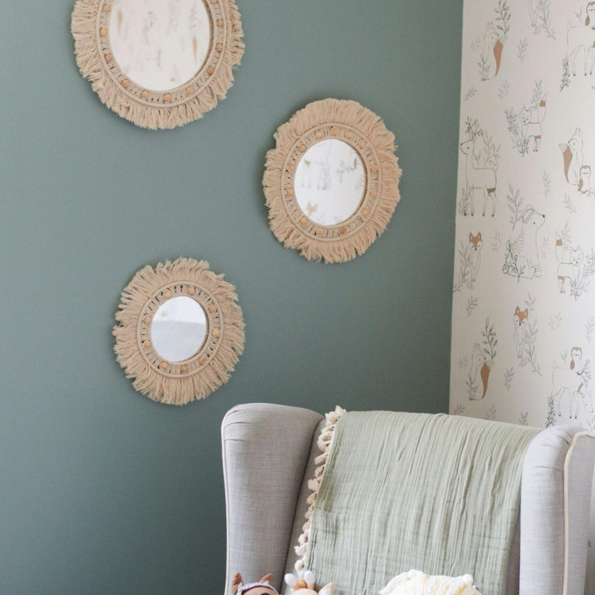Willow Mirror Macrame Wall Decor (Set of 3)