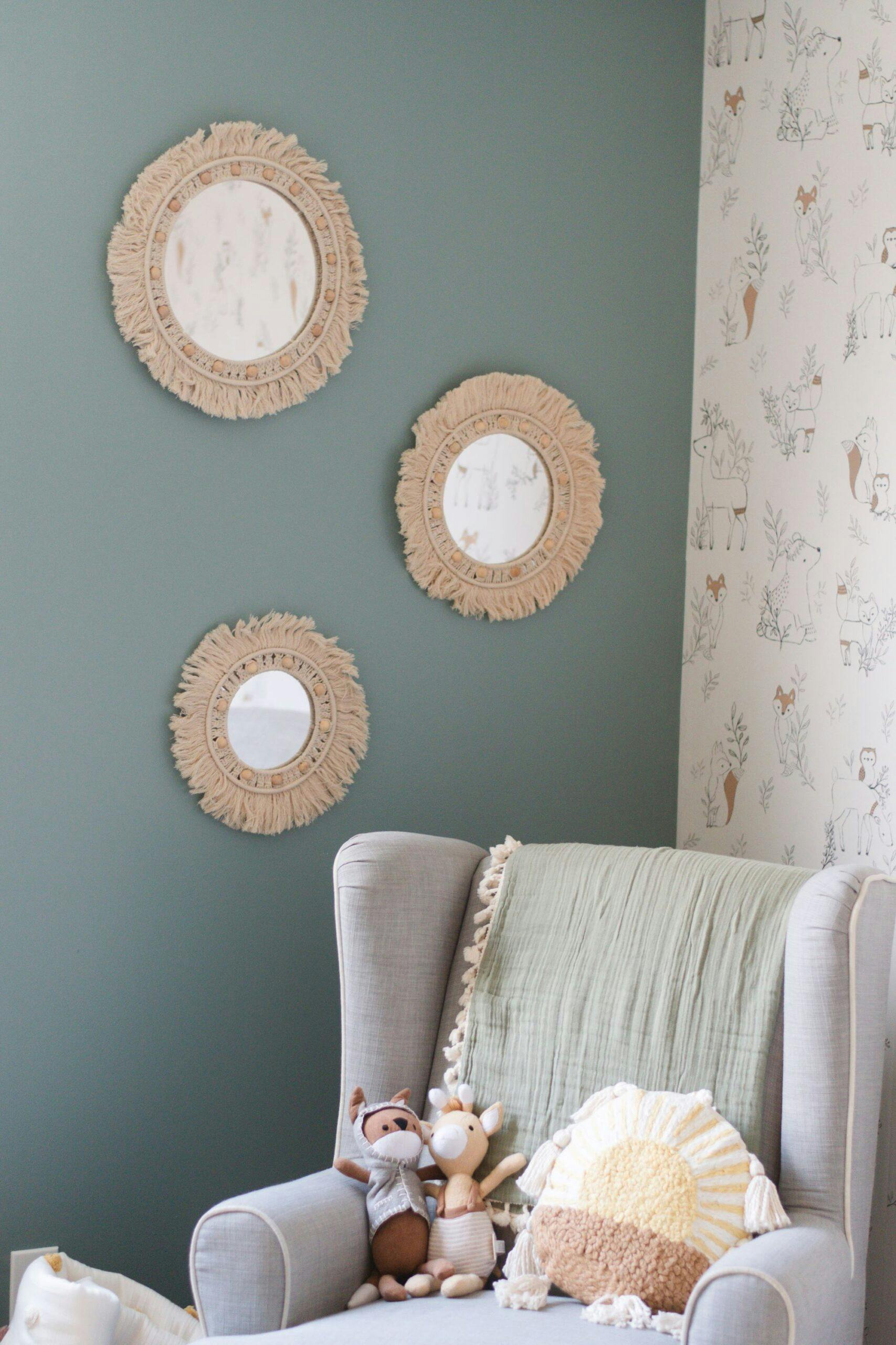 Willow Mirror Macrame Wall Decor (Set of 3)