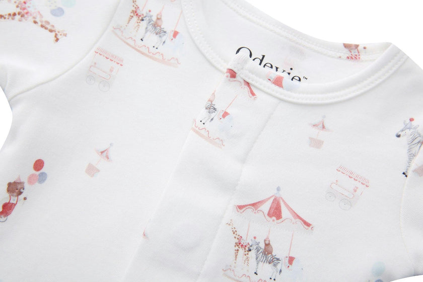 Organic Cotton Magnetic Footie Pajama - Cirque Enchanté
